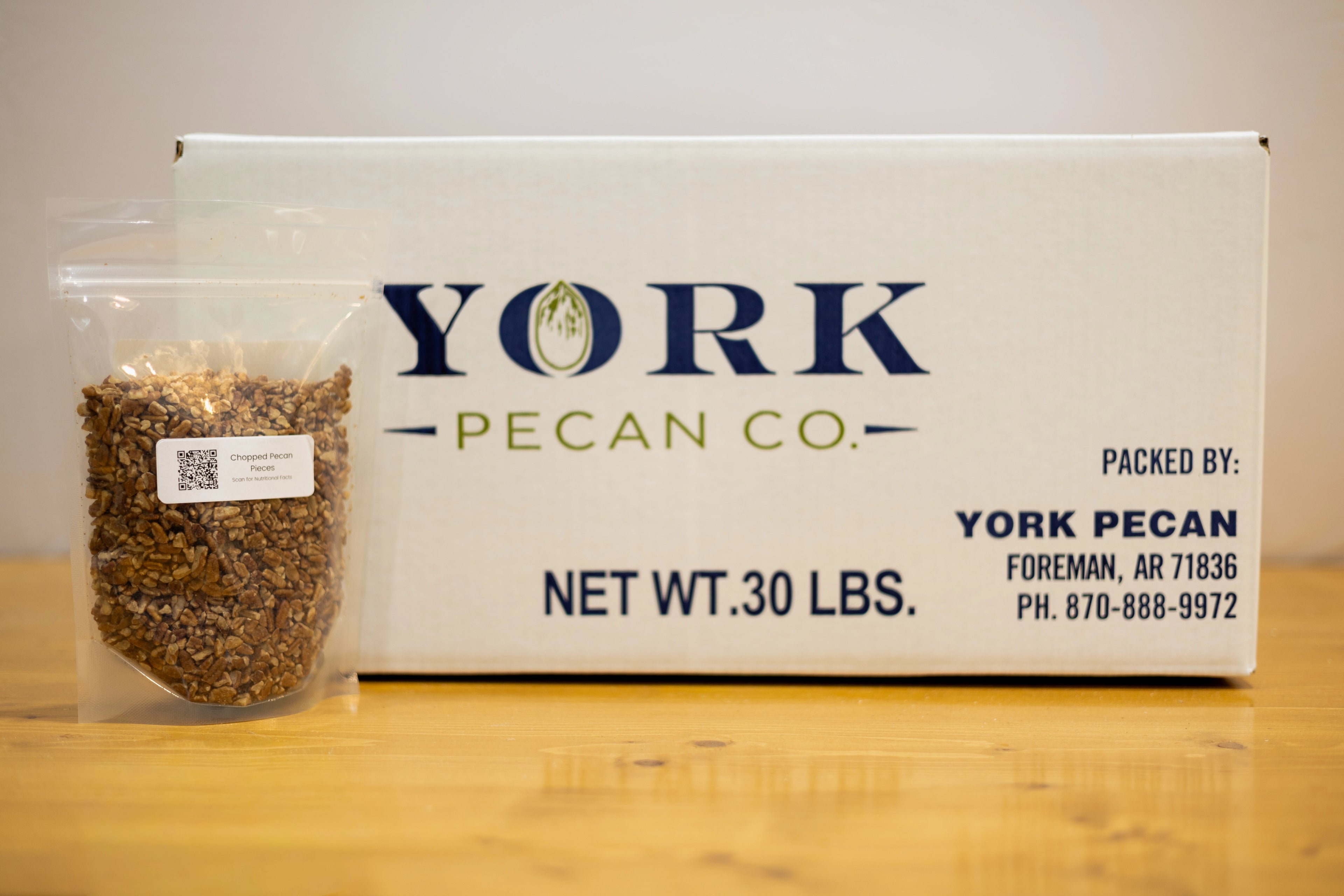 30 Pound box - Chopped Pecan Pieces