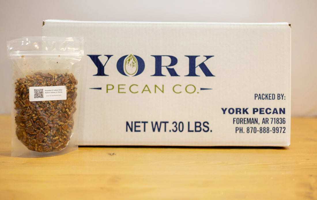 24 Pounds - Packaged Roasted &amp; Salted Wild Native Halves and Pieces