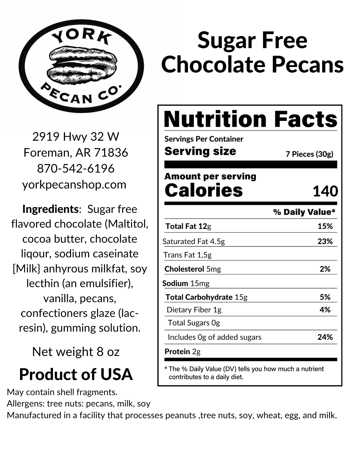 Sugar Free Chocolate Pecans